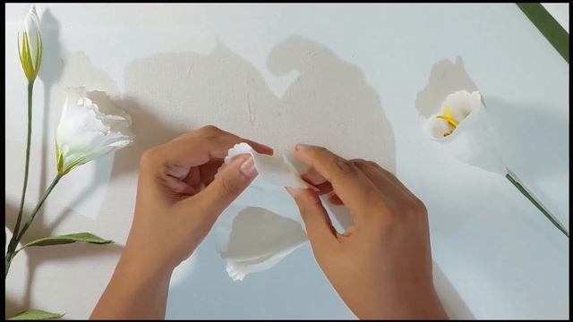 Lisianthus Flower Making With Crepe Paper | DIY | Art And Craft