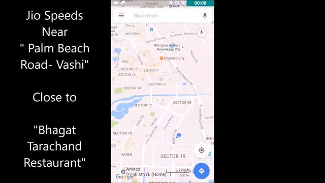 Jio Speed Test results in Navi Mumbai