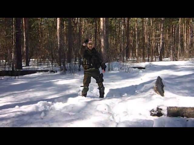 С лавочки в сугроб или снять часового :). jump in the snow. Crazy Russian Specnaz.