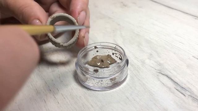 Кольцо из серебряной глины.