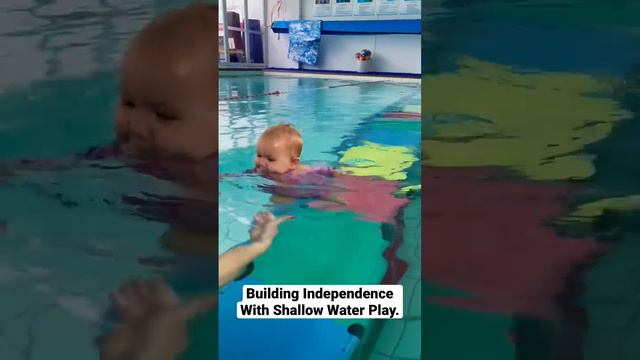 Y2meta.to-Shallow water exploration is great for building independence in Baby Swimming. #babyswimmi