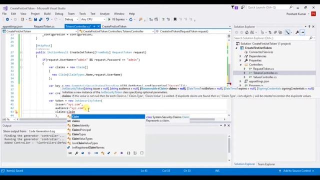 How to create A Jwt Token In AspNet Core WebApi 2.2