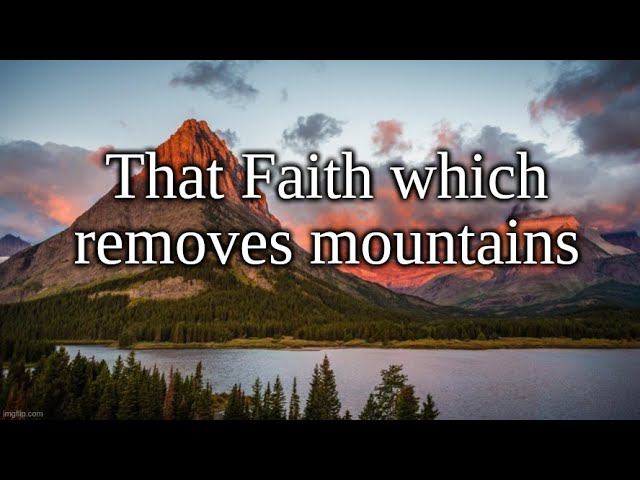 Faith removing mountains