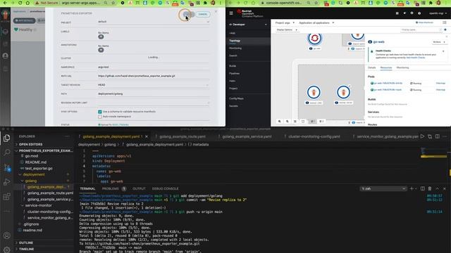 ArgoCD Deployment on OpenShift, and create new project (namespace) and new deployment