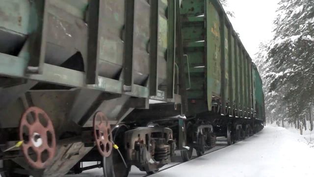 Сказки зимнего леса. В главной роли - ТЭМ2 2660. Перегон Заводская - пост 2 км Лыткаринского ППЖТ.