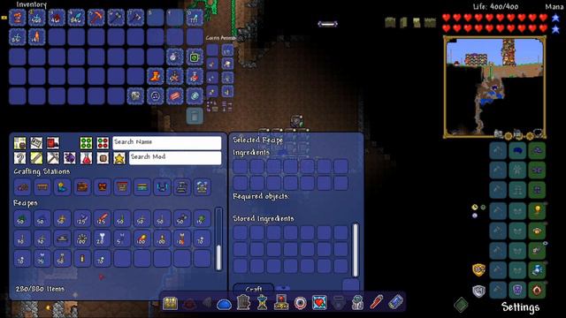 Terraria Modded Expert mode Throwing Playtrough pt 4- Hive Mind, and Acid Rain