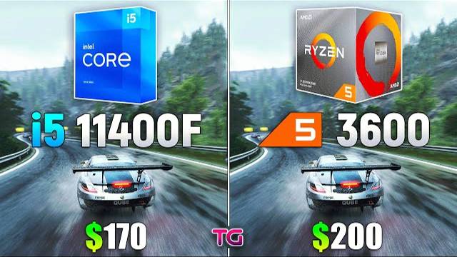 Core i5 11400F vs Ryzen 5 3600 - Test in 10 Games