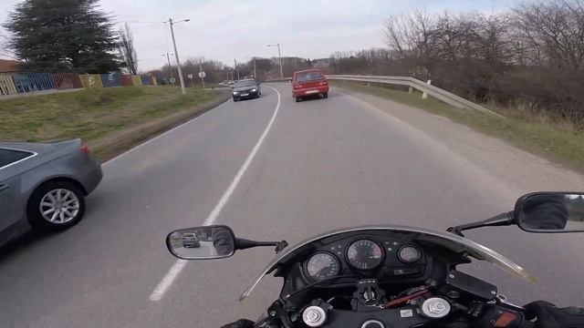 Honda Cbr600 f4 winter ride