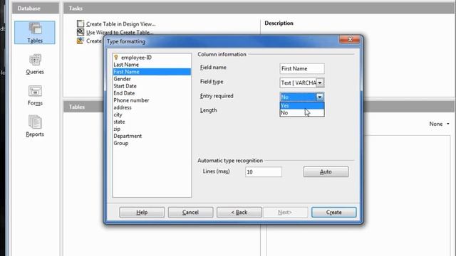 LibreOffice Base (04) Create a Table Using a Calc File