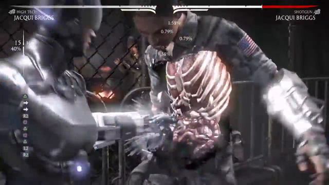 Mortal Kombat XL|Jacqui Briggs|X-Ray 52% Damage 22 Hit Combo