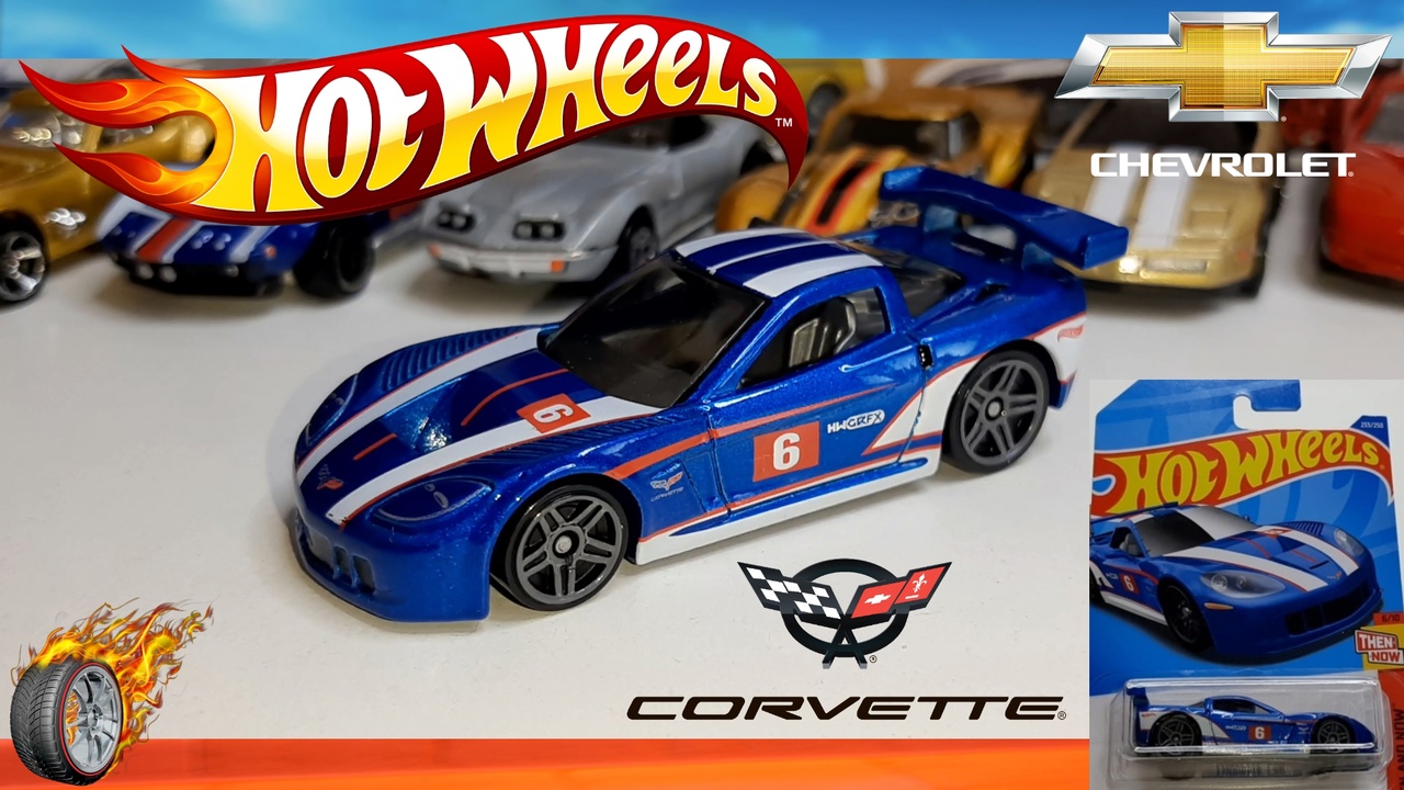 Custom Hot Wheels Corvette C6R HW THEN AND NOW 6/10