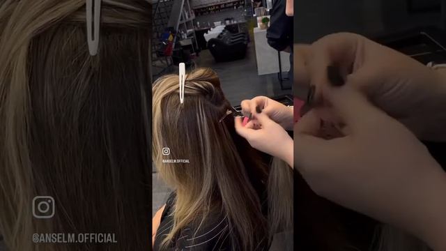 Наращивание волос. Скрутка капсул. #anselm #hair #hairextensions #наращиваниеволосанталия