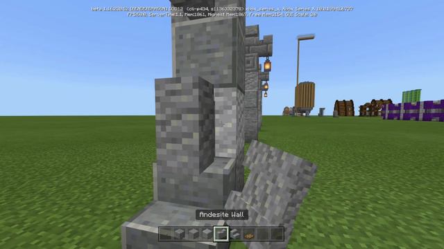 How To Build A Mossy Andesite Wall (Minecraft Bedrock Edition)