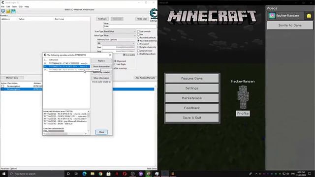 How to make your own Minecraft glide hacks with Cheat Engine