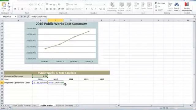 Excel Chapter 3 Value After Increase