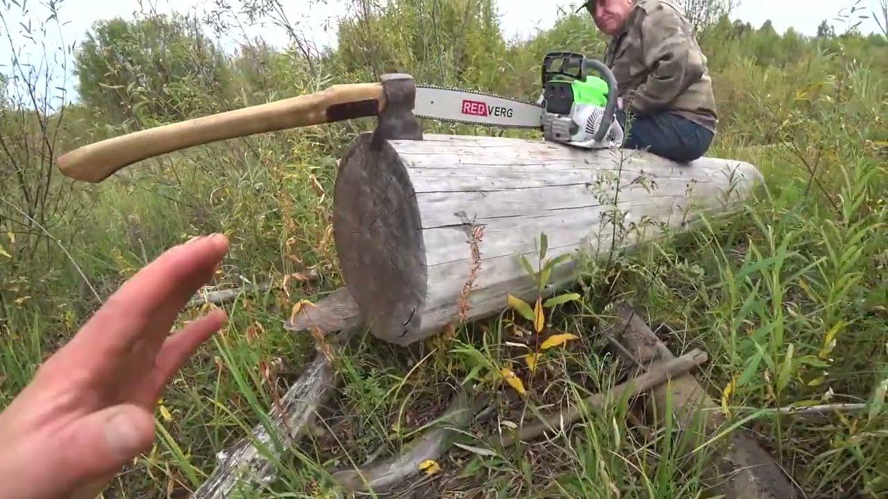 Мощная бензопила с 50см шиной! Распил валежника. REDVERG RD-GC62-20