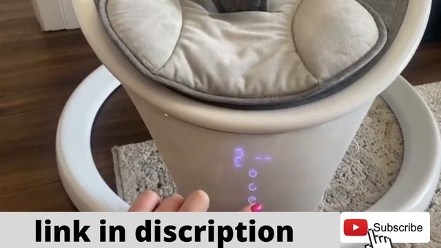 Munchkin Bluetooth Enabled Lightweight Baby Swing with Natural Sway in 5 Ranges of Motion