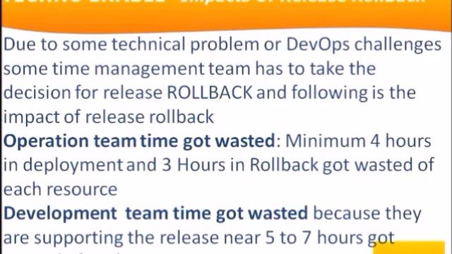 Impacts of Release RollBack