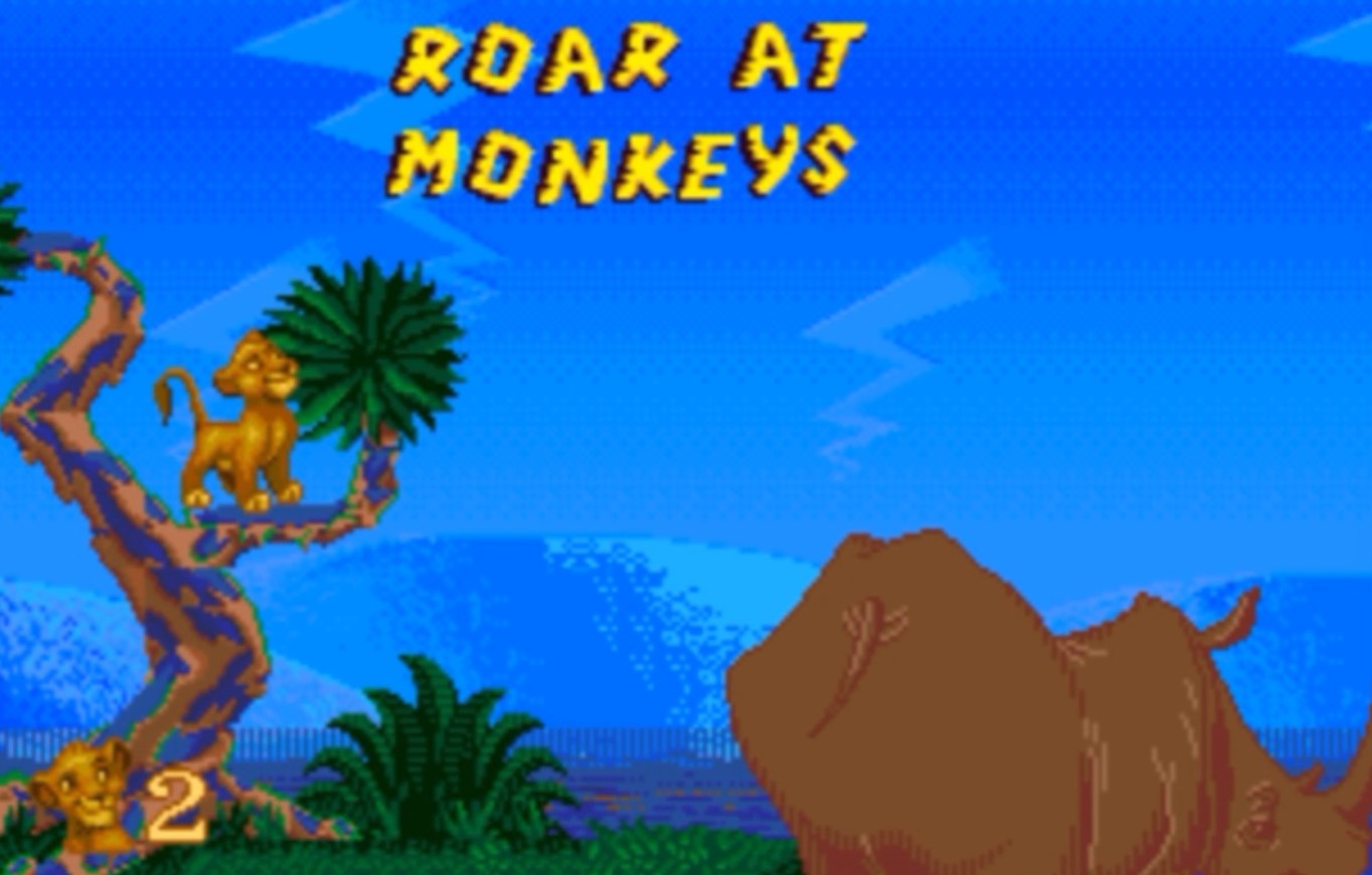 Sega Mega Drive 2 (Smd) 16-bit The Lion King 1 Level 2 Roar at Monkeys Прохождение