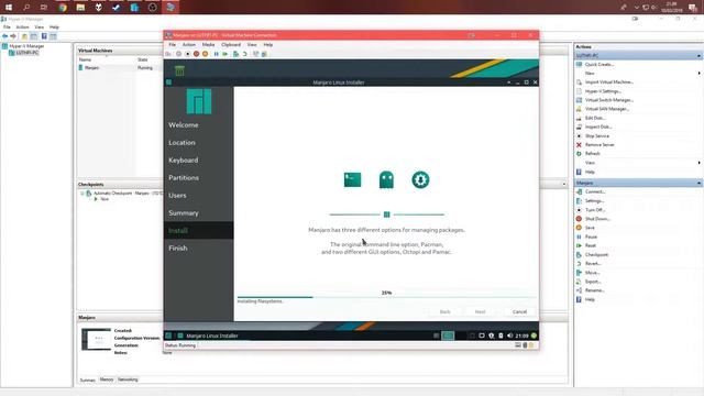 Instalasi Linux Manjaro di Hyper-V (Virtual Machine) (18.11.2304)