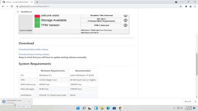 How to Download WhyNotWin11 as a PC Health Check Alternative For Windows 10/8/7