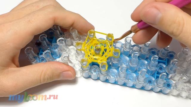3d мини БАНАН из резинок Rainbow Loom Bands. Урок 367  Banana Rainbow Loom