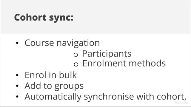 Cohorts: Bulk enrol