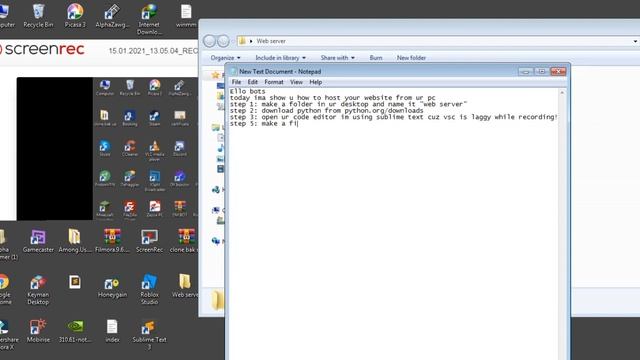 How to host your website from your pc ft.python