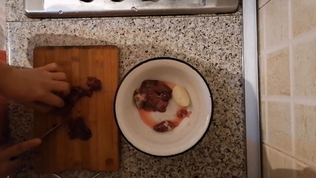 Toyuq Ciyäri. Куриная печень с картофелем на 1 персону. Chicken liver very delicious