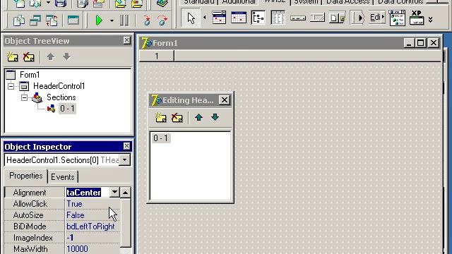 40 Delphi 7 Win32 Компоненты HederControl StatusBar