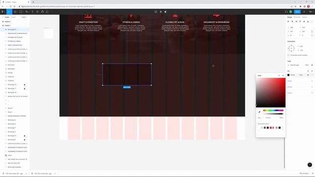 Design einer Gym Landingpage mit Figma
