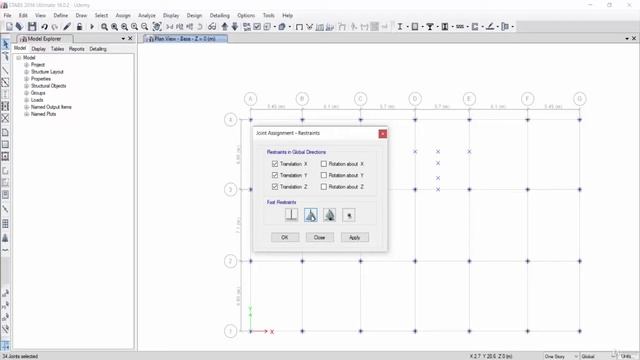 ETABS CIVIL ENGINEERING SOFTWARE ETABS 12. Supports Modeling