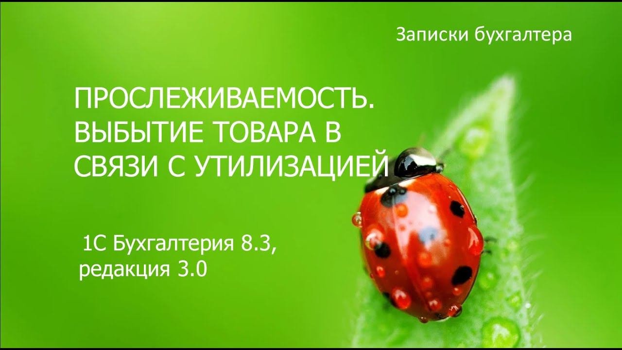 Прослеживаемость. Выбытие товара в связи с утилизацией в 1С