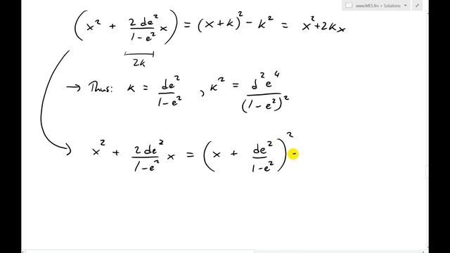 Conics in Polar Coordinates: Unified Theorem: Ellipse Proof