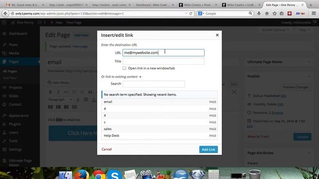 How To Make An Email link In WordPress