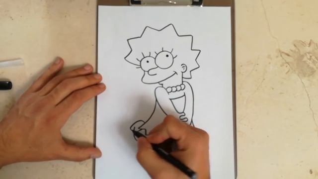 COMO DIBUJAR A LISA SIMPSON  how to draw lisa simpson