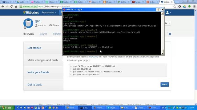 Как да създам и споделя repo на bitbucket
