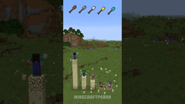 Which shovel Is The Fastest in Minecraft #shorts #meme #memes