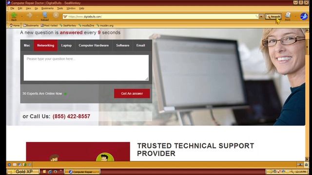 Gold Windows XP "Technical Support"