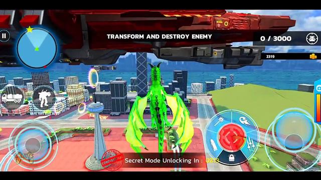 Flying Dragon Robot Truck Army Transformation Game - Android Gameplay