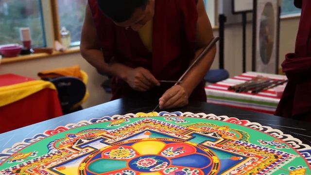 Tibetan Monks Create Sand Mandala At Clark College In Vancouver, WA
