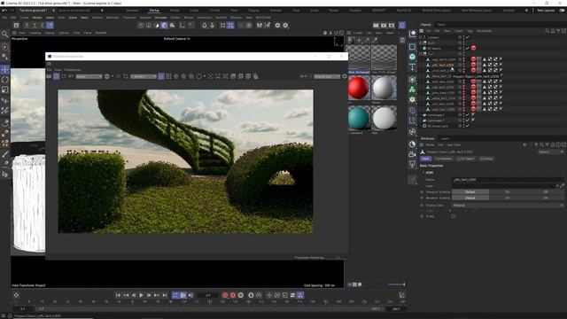Easily Grow Anything Across Multiple Objects with Fields C4D Tutorial - Quixel + Redshift