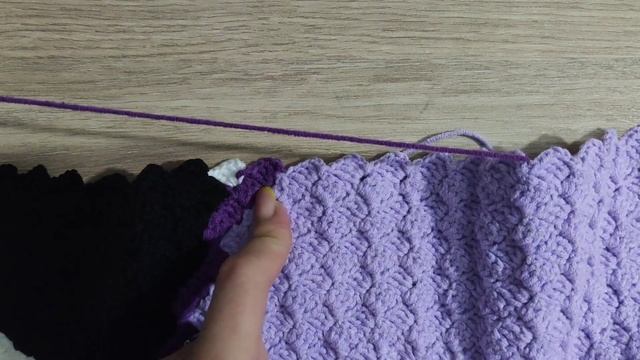Детский плед крючком часть 3