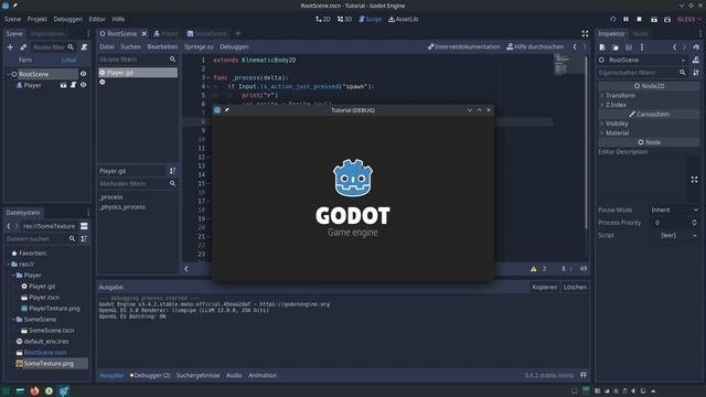 Godot Tutorial 016  Nodes und Szenen hinzufügen per Code