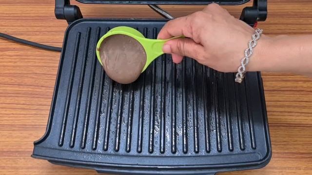 Homemade Chocolate Waffles without ❌ Waffle iron maker, Gas, oven. Easy Eggless waffle recipe