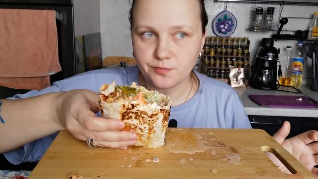 Мукбанг Домашняя Мега Шаурма/Самый быстрый, сочный mukbang