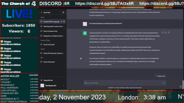 Chatting with an AI