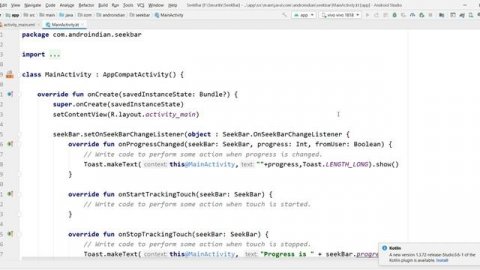 SeekBar Using Kotlin