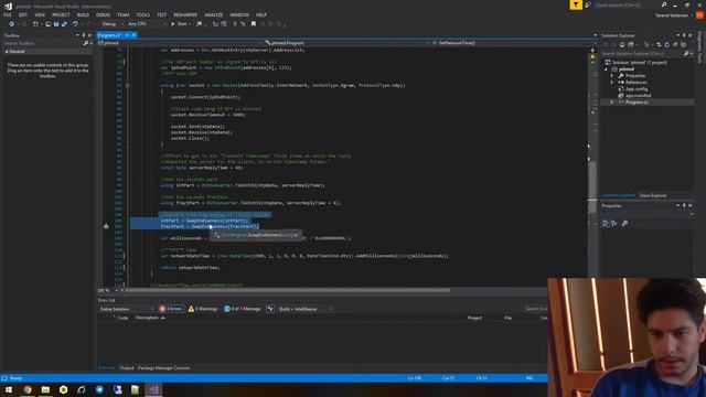 Working with NTP servers in C#