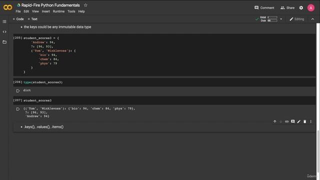 15. Dictionary Keys And Values